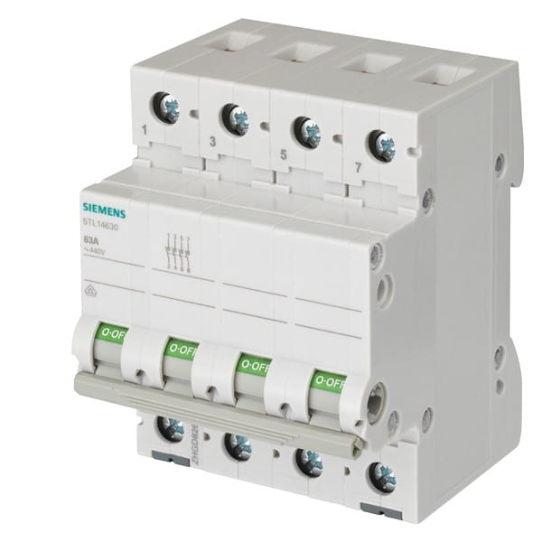 SIEMENS SIE5TL14630 INT.MAN-SEZ 4P 63A 400VCA ACC.CA 4UM