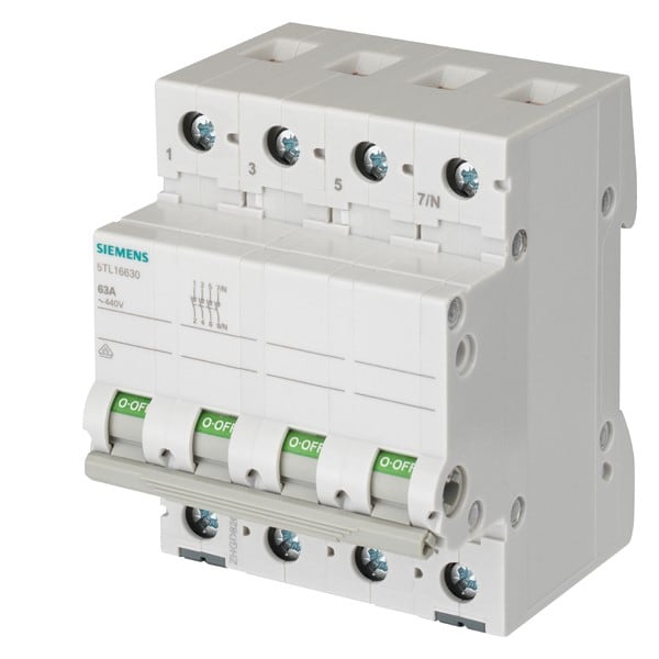 SIEMENS SIE5TL16630 INT.MAN-SEZ 3P+N 63A 400VCA ACC.CA 4UM