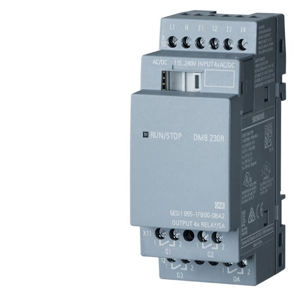 SIEMENS SIE6ED10551FB000BA2 LOGO! DM8 230R, EXP MODULE,