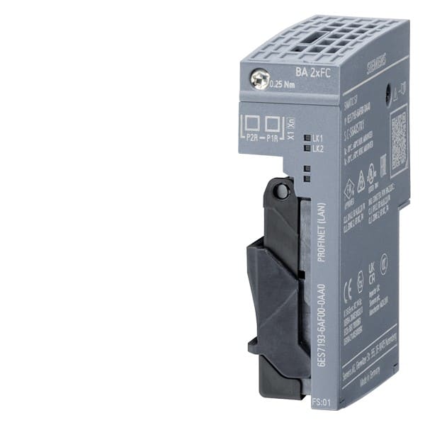 SIEMENS SIE6ES71936AF000AA0 ET 200SP, BUSADAPTER BA 2XFC