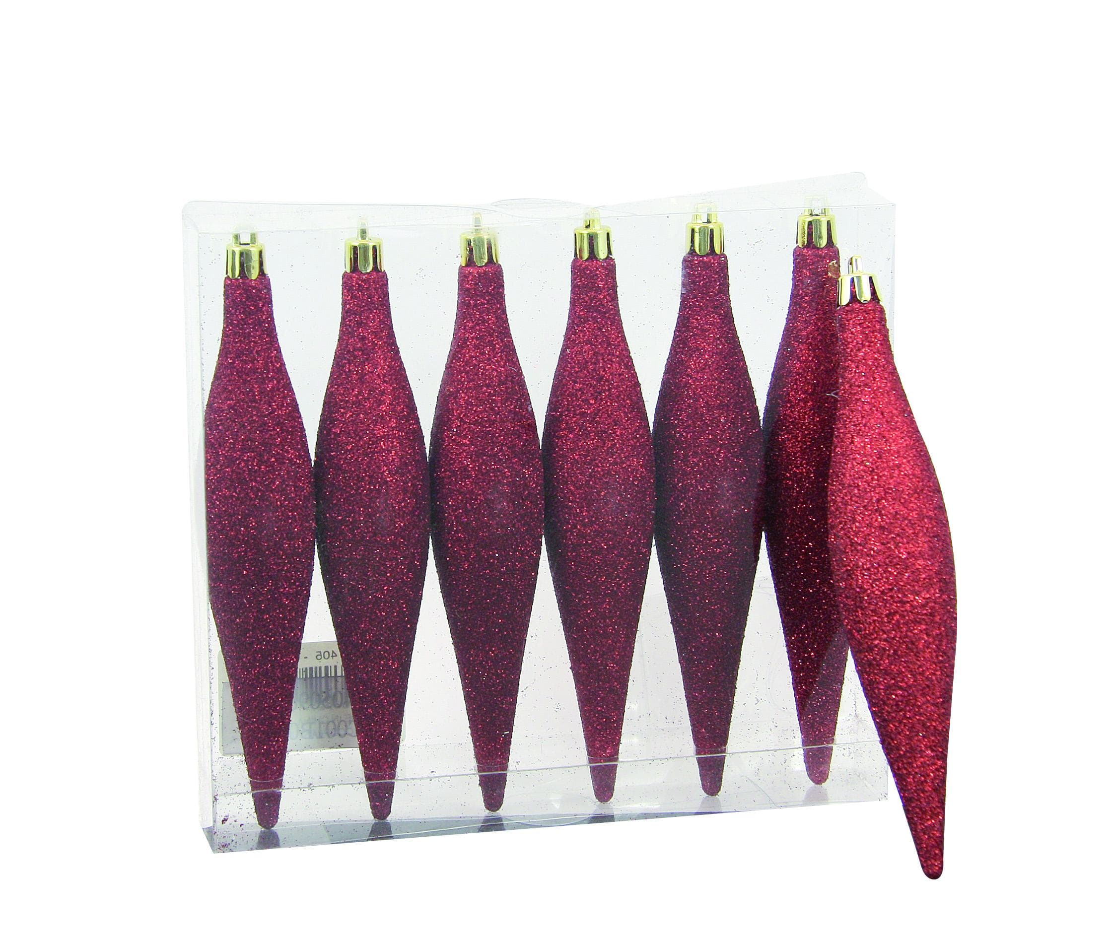 GIOCOPLAST NATALE SP - GCP40509853 CONFEZIONE 6 GHIACCIOLI ROSSO CM.16