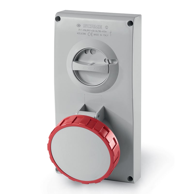 SCAME PARRE S.P.A. - SCA405.6386 PRESA INCASSO OMNIA 63A 3P+T 6H IP67