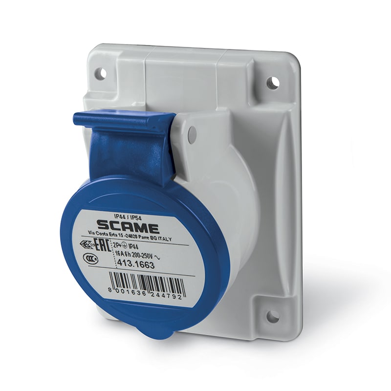 SCAME PARRE S.P.A. - SCA413.1663 PRESA INCASSO 2P+T IP44 16A 6H 200-250V