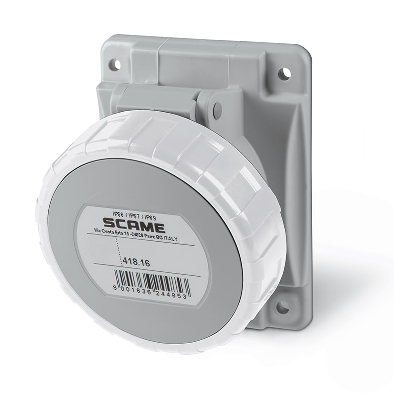 SCAME PARRE SPA SCA418.16638 PRESA FISSA 2P+T IP66/IP67 16A 8H >250V