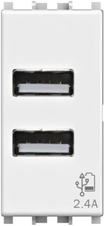 4 BOX SRL - 4BX4B.V19B.USB.24 USB 2.4A PER VIMAR ARKE BIANCA