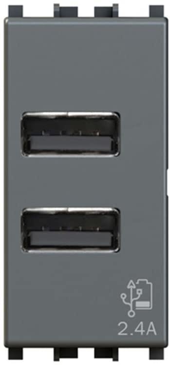 4 BOX SRL - 4BX4B.V19.USB.24 USB 2.4A PER VIMAR ARKE GRIGIO