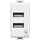 4 BOX SRL - 4BX4B.AM.USB.24 USB 2.4 Bticino Matix Bianca