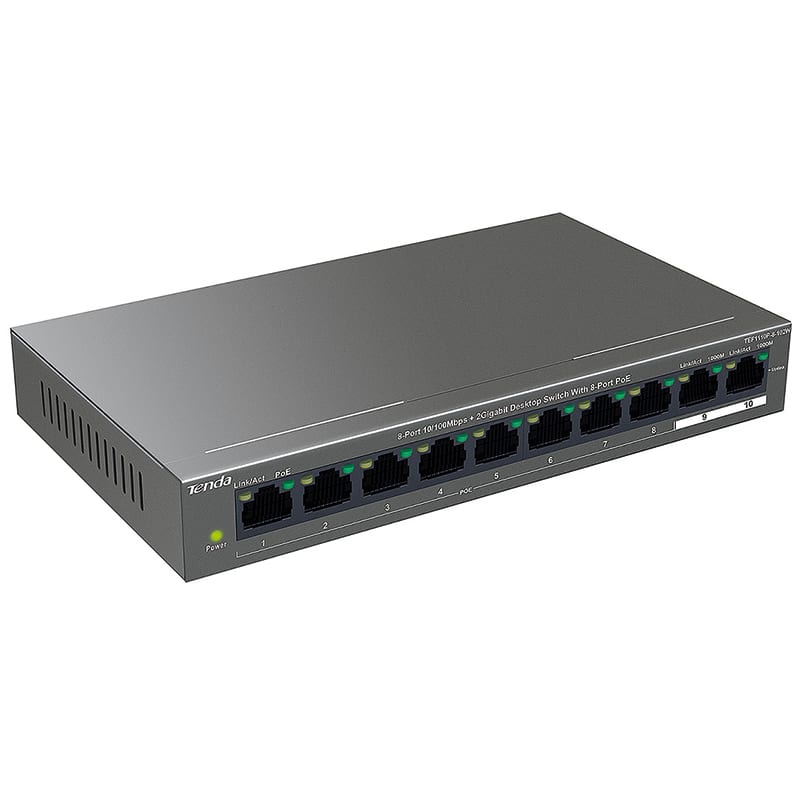 ELCART DISTRIBUTION ERT429432000 SWITCH POE 10/100M 10P TEF1110P TENDA