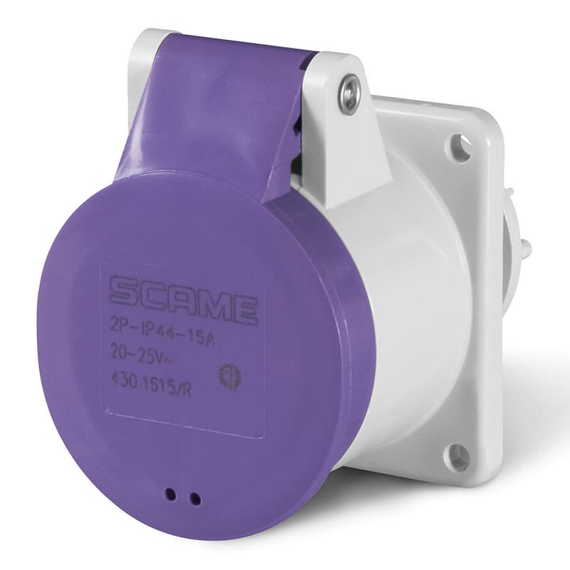 SCAME PARRE SPA SCA430.1615/R PRESA INCASSO BASSISS. 2P 16A 24V
