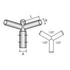 SEM - SEM4313 TESTA PALO 3 BRACCI ZINCATA