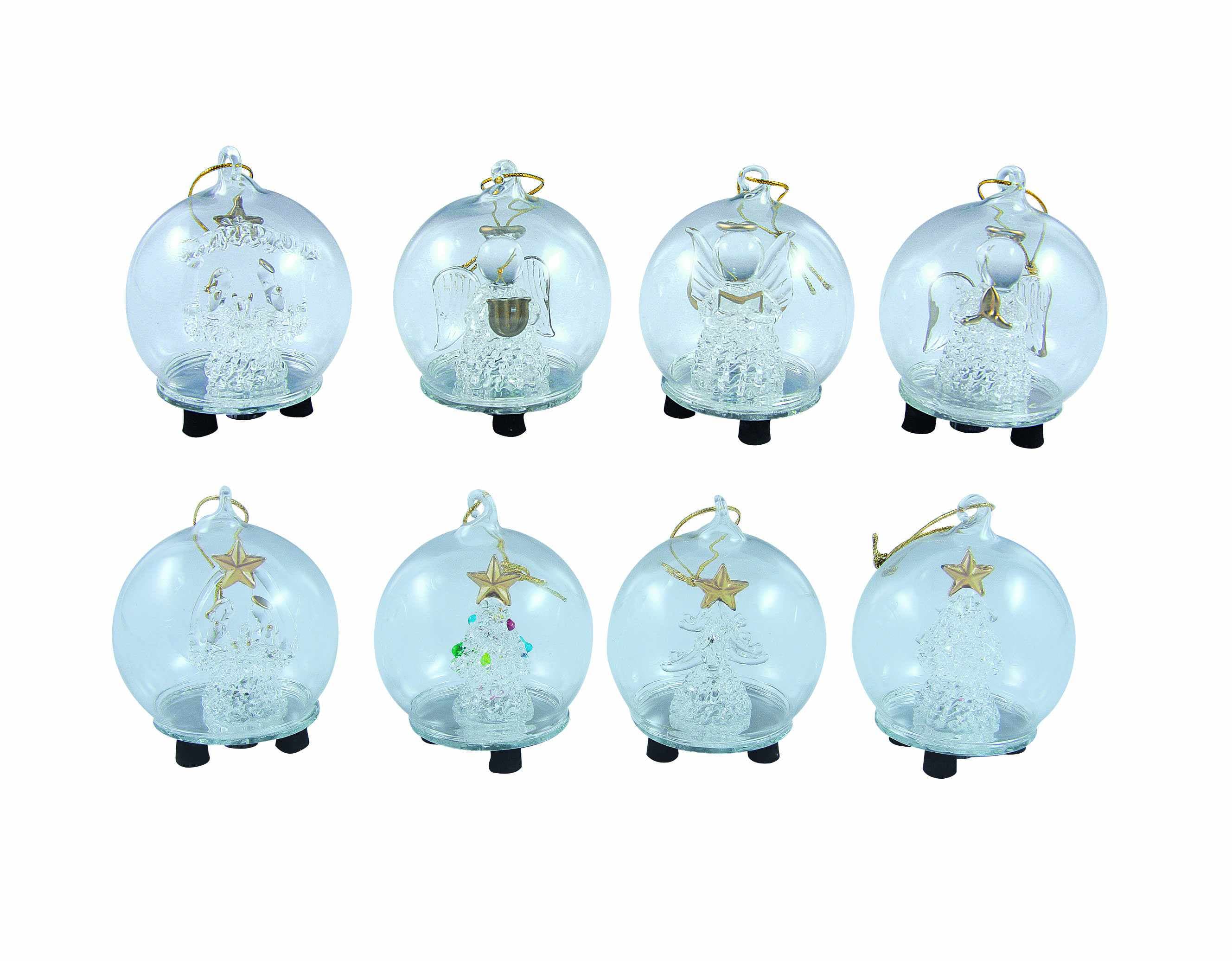 GIOCOPLAST NATALE SP GCP48110119 GLOBO IN VETRO D.60, SOGG.ASS., CON LED