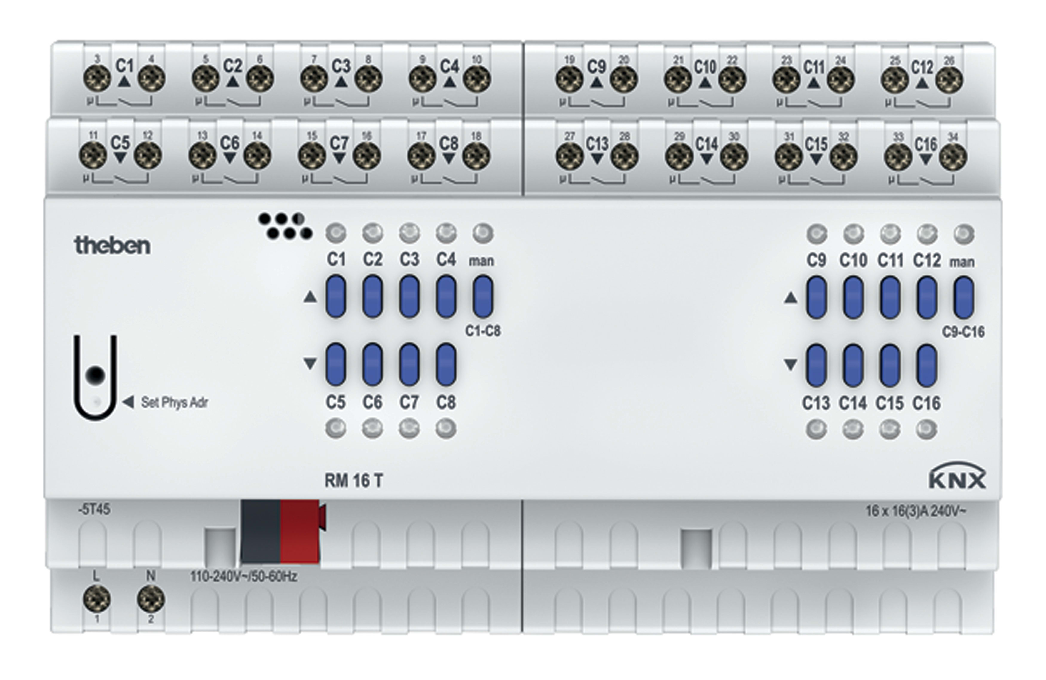 THEBEN S.R.L. - THE4940205 RM 16T KNX ATTUATORE MOTORI/ON-OFF 16A 1