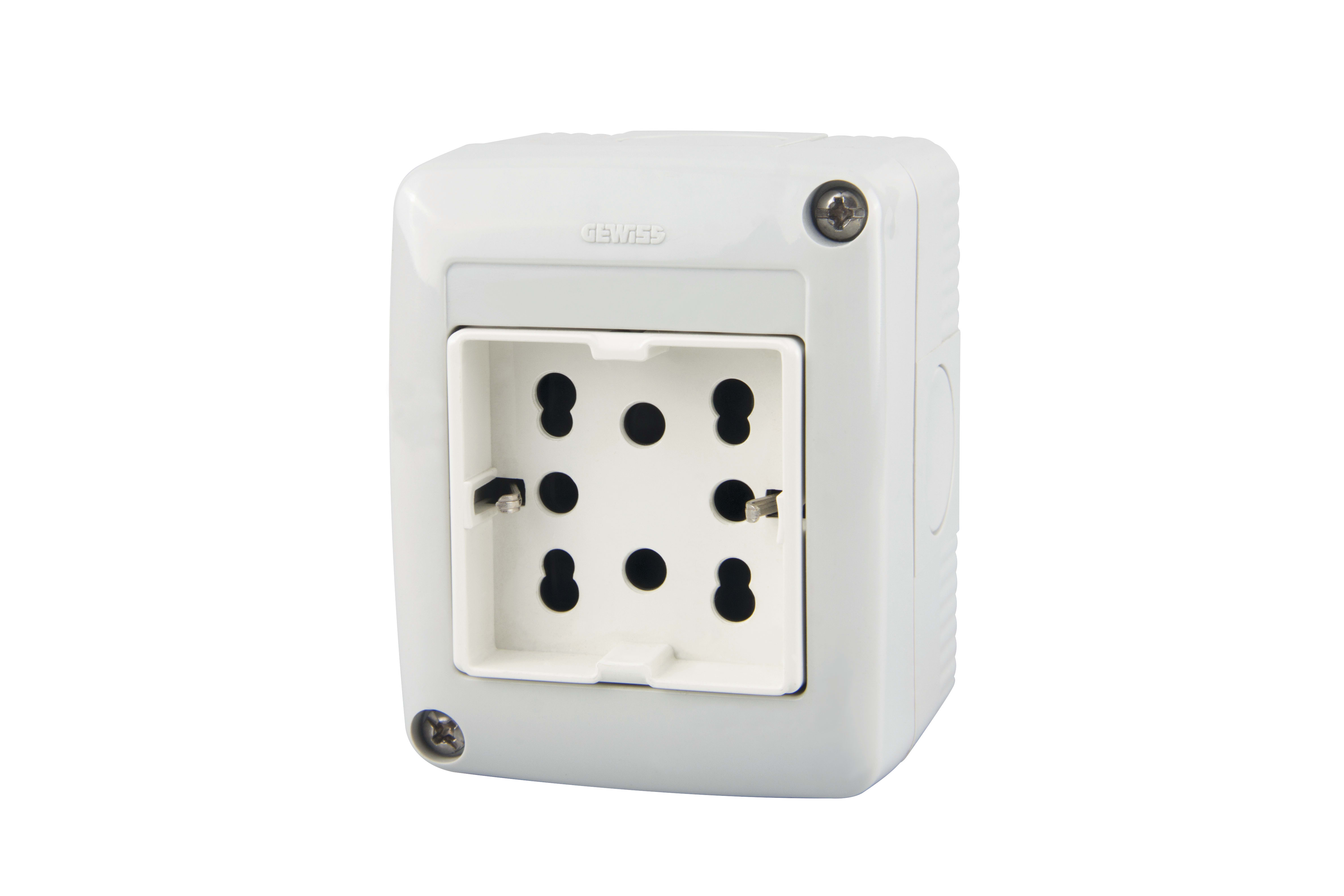 4 BOX SRL - 4BX4B.IP40.H21 CONTEN. IP40 2 MOD. COMPLETO DI PRESA SI