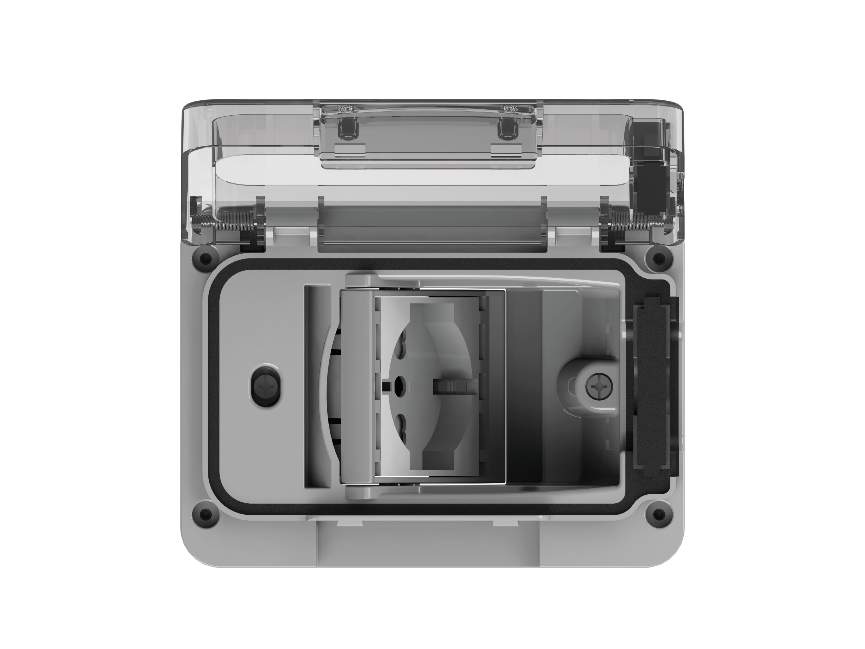 4 BOX SRL - 4BX4B.W.RAL.015 WIDE IP55 RAL7035 CON SCHUKO BIVALENTE