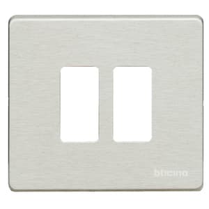 BTICINO S.P.A. - BTI500/2/R MAGIC - PLACCA 2P SCATOLA TONDA RESINA