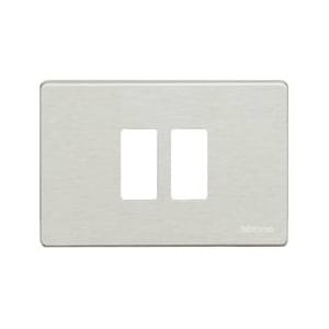 BTICINO S.P.A. - BTI500/23/AL MAGIC - PLACCA 2P SCATOLA TONDA ALLUMINI