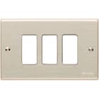 BTICINO - BTI503/3 MAGIC - PLACCA CON VITI A 3 POSTI OXIDAL