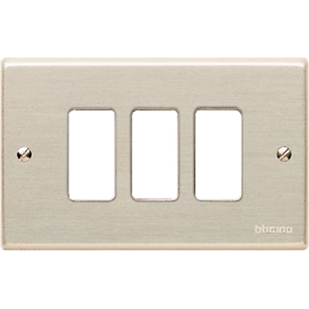 BTICINO BTI503/3 MAGIC - PLACCA CON VITI A 3 POSTI OXIDAL