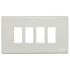 BTICINO - BTI504/4/AL MAGIC - PLACCA 4P ALLUMINIO