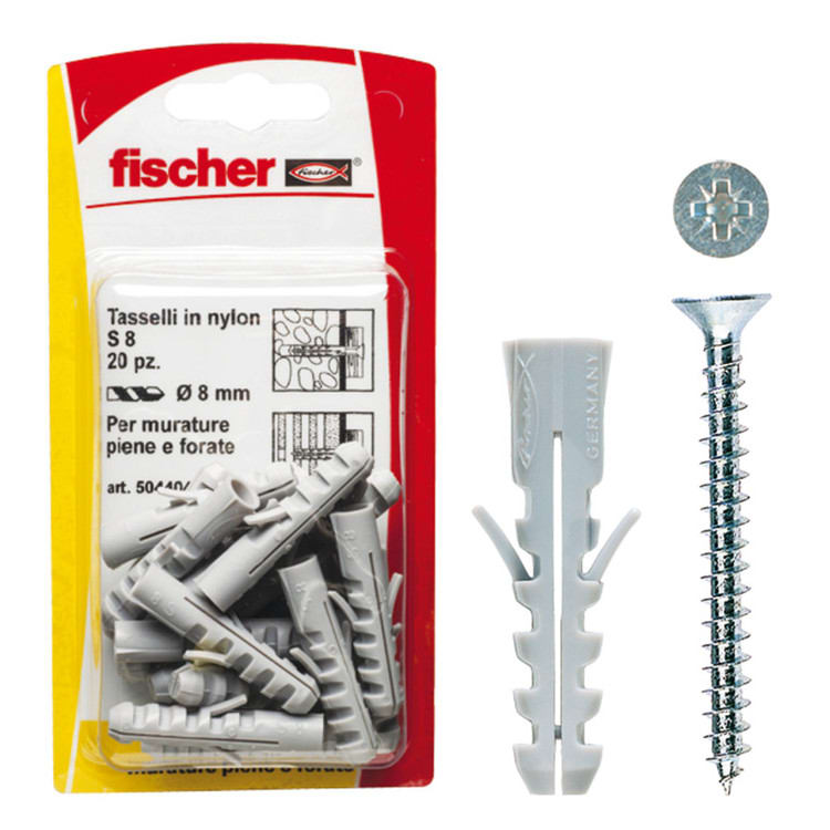 FISCHER ITALIA S.R.L - FIS00504415 S 10 V K TASSELLI + VITI- L.GIALLA