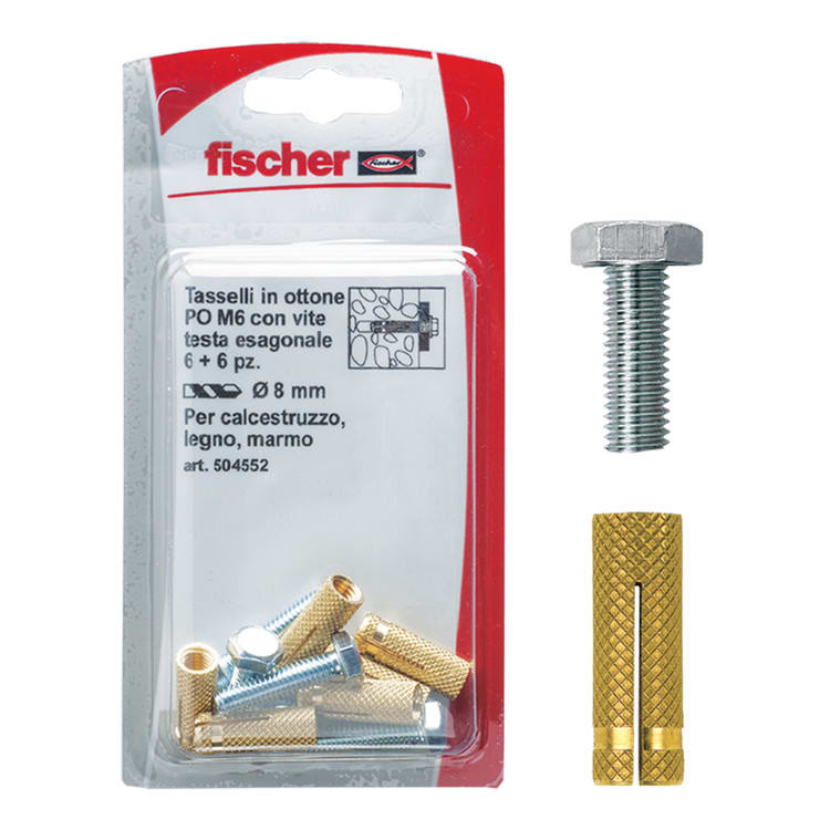 FISCHER ITALIA S.R.L - FIS00504553 PO M8 TE K TASSELLI + VITI- L.GRIGIA
