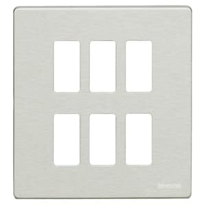 BTICINO S.P.A. - BTI506/6/R MAGIC - PLACCA 3+3P RESINA