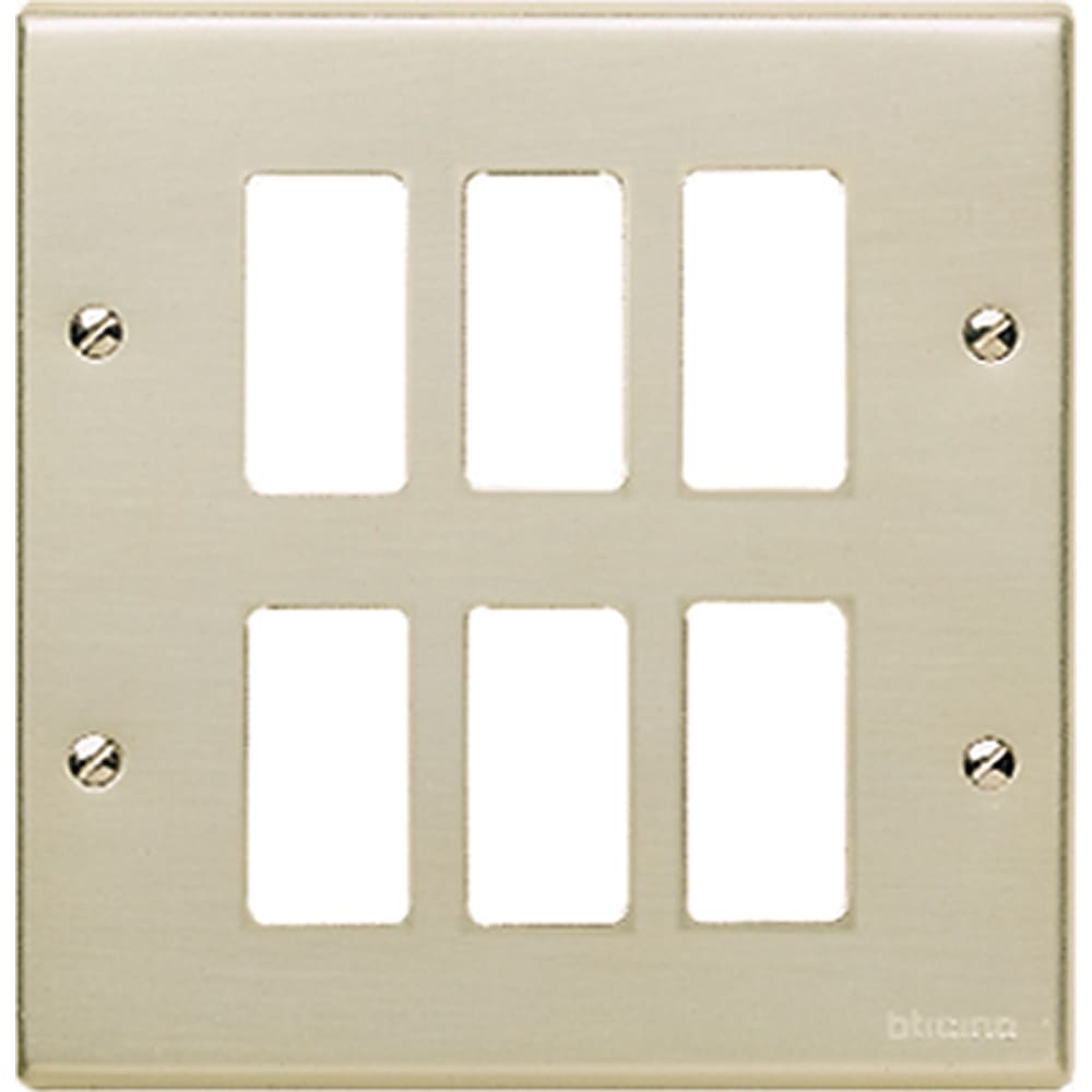 BTICINO BTI506/6 MAGIC - PLACCA CON VITI A 6 POSTI OXIDAL