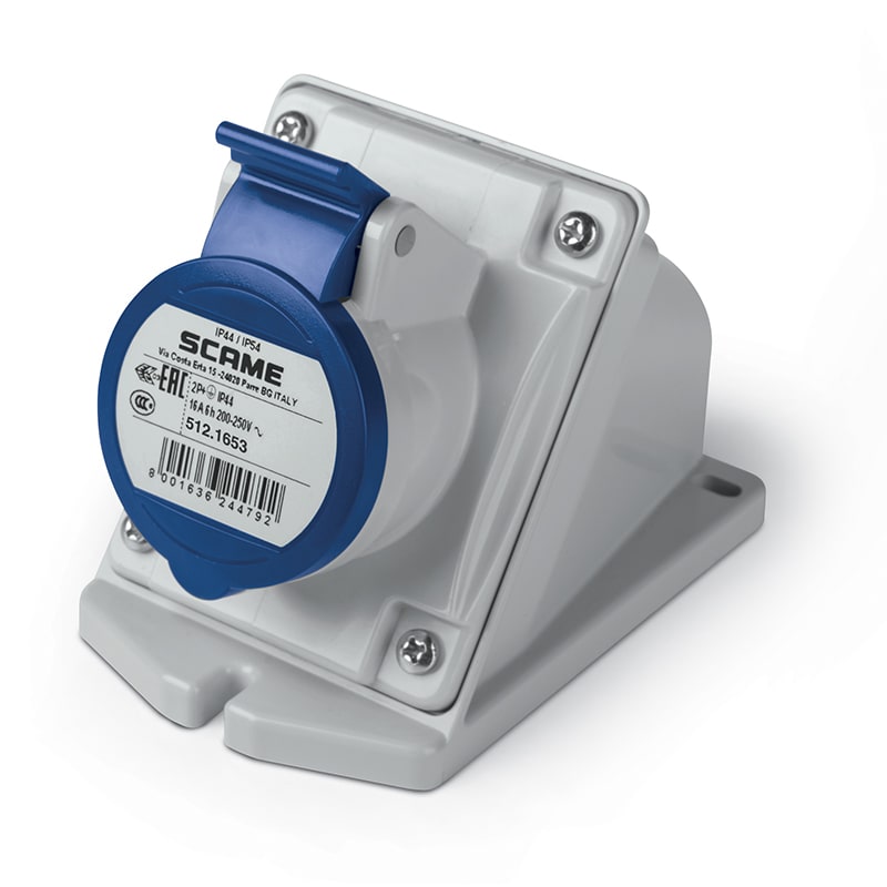 SCAME PARRE SPA SCA512.1653 PRESA DA PARETE 16A 2P+T 6H IP44/IP54