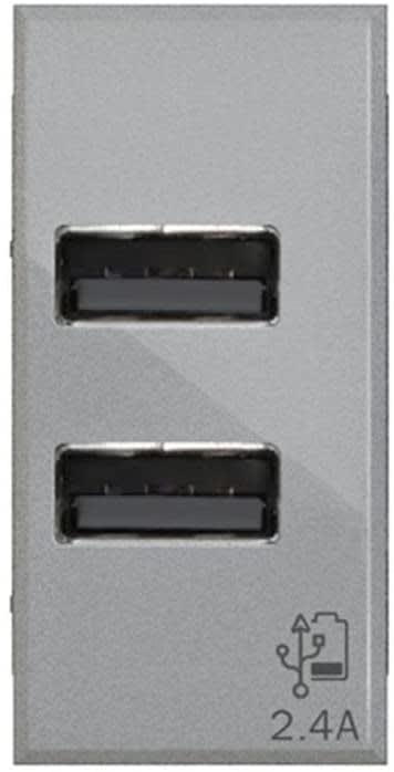 4 BOX SRL - 4BX4B.HC.USB.24 USB 2.4A PER BTICINO AXOLUTE TECH