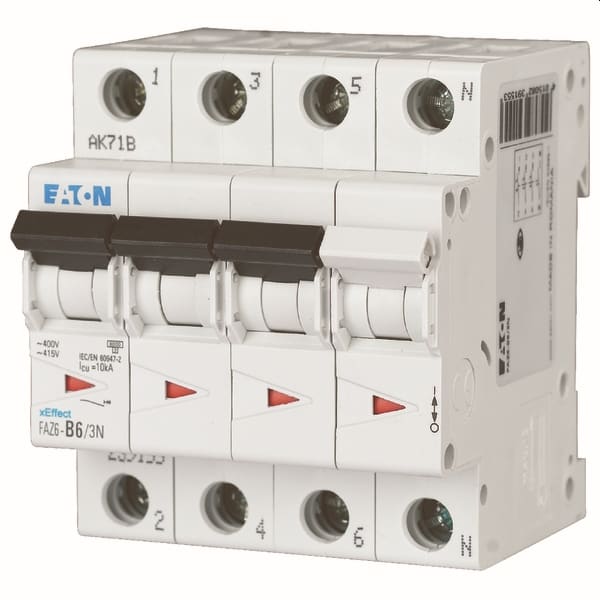EATON MANIFACTURING - EAO239179 FAZ6-C63/3N INT. MT 6KA 3P+N C 63A