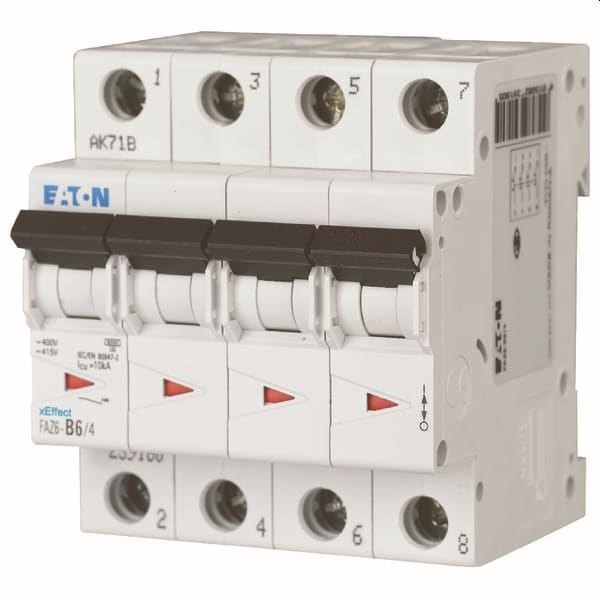 EATON MANIFACTURING - EAO239211 FAZ6-C13/4 INT. MT 6KA 4P C 13A