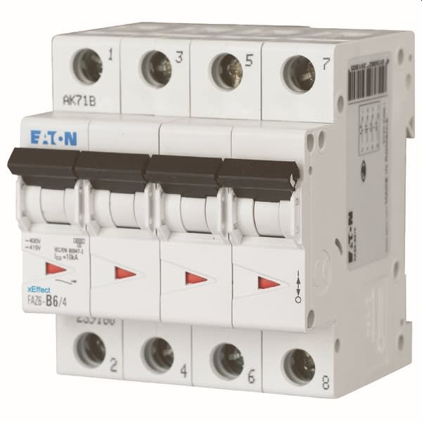 EATON MANIFACTURING - EAO239211 FAZ6-C13/4 INT. MT 6KA 4P C 13A