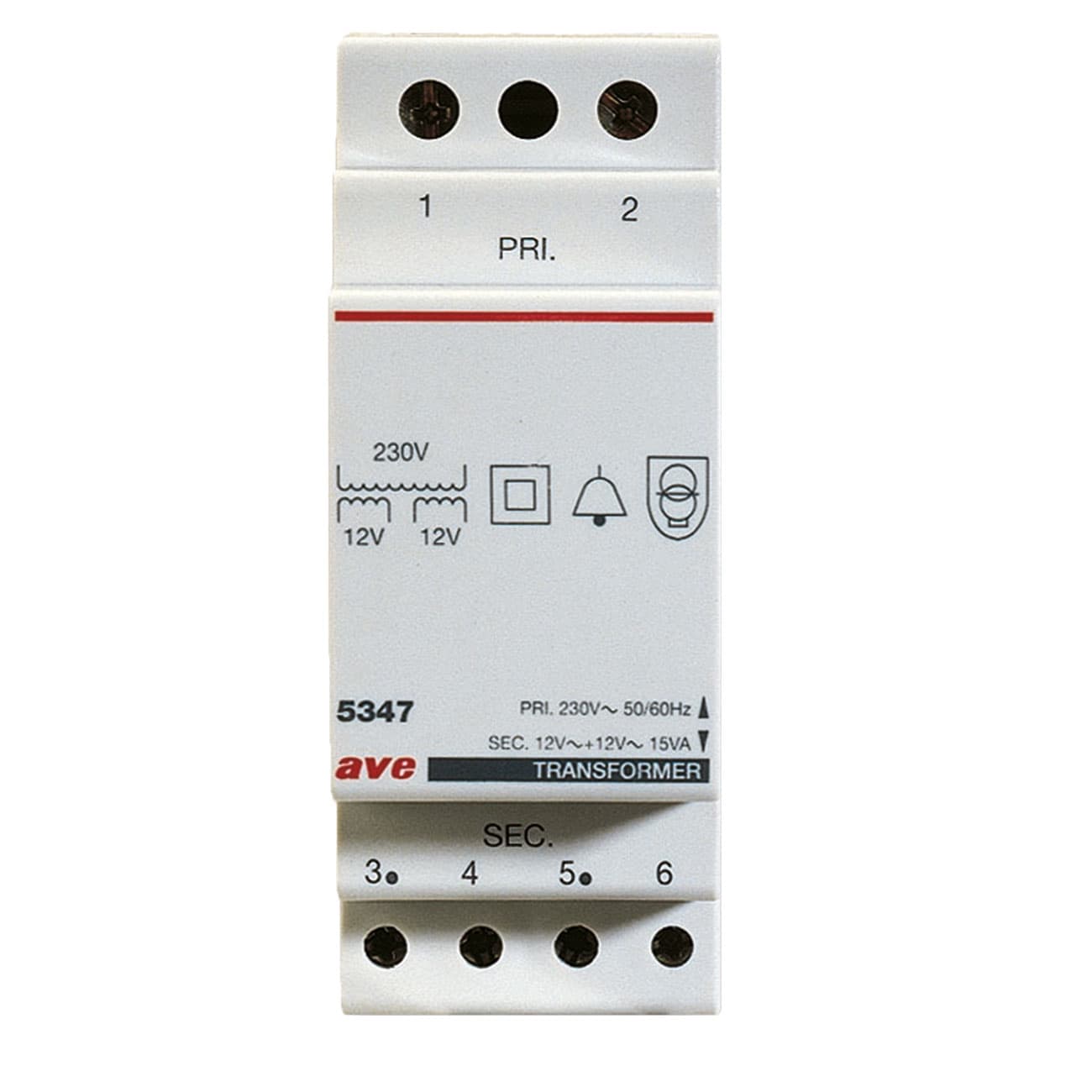AVE - AVE5347 TRASF.VNP 230V VNS 12/24V PN15VA 2M