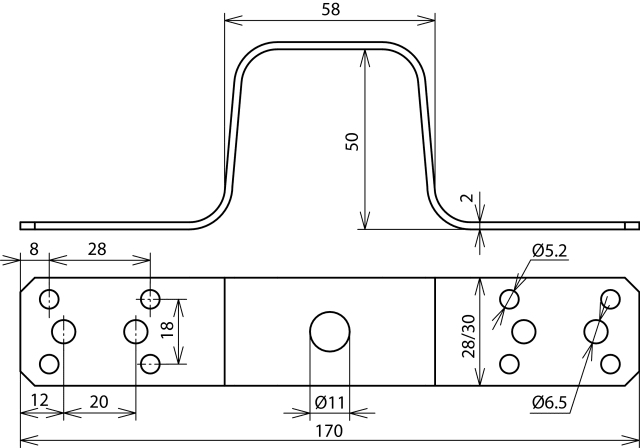 DEHN ITALIA S.P.A. - DEH377006 GANASCIA DI PONTICELLAMENTO L 170MM IN A