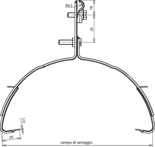 DEHN ITALIA S.P.A. - DEH202027 STAFFA PORTAFILO PER TETTI DEHNQUICK CU