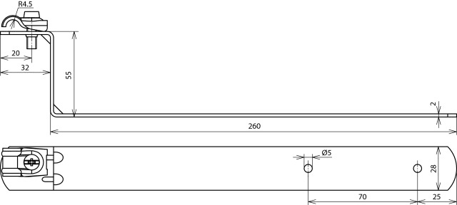 DEHN ITALIA S.P.A. - DEH202037 STAFFA PORTAFILO PER TETTI DEHNQUICK CU