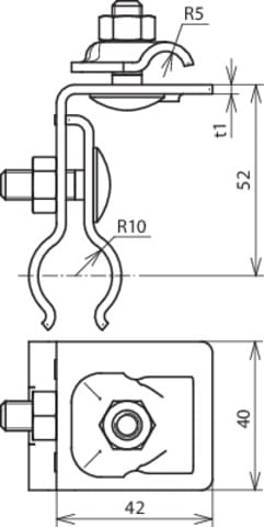 DEHN ITALIA S.P.A. - DEH223040 STAFFA PORTAFILO AL PER TETTI IN LAMIERA