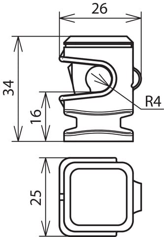 DEHN ITALIA S.P.A. - DEH204017 STAFFA PORTAFILO DEHNSNAP PLASTICA MARR.