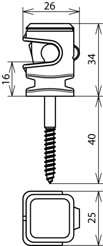 DEHN ITALIA S.P.A. - DEH204006 STAFFA PORTAFILO DEHNSNAP PLASTICA GRIGI