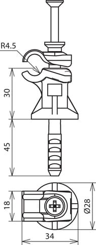 DEHN ITALIA S.P.A. - DEH250000 STAFFA PORTAFILO DEHNFIX FE/TZN P-GRIGIA