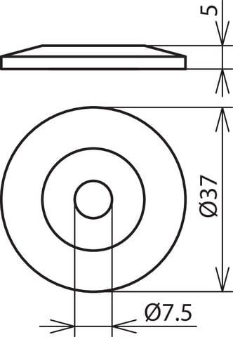 DEHN ITALIA S.P.A. - DEH276006 RONDELLA PA GRIGIA H 5MM D 37MM