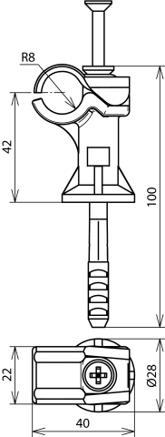 DEHN ITALIA S.P.A. - DEH252000 Stangenhalter DEHNfix