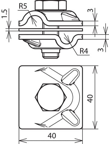 DEHN ITALIA S.P.A. - DEH390657 MORSETTO MV CU-AL PER TD 8MM / TD 8-10MM