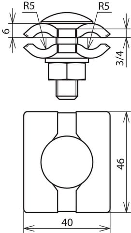 DEHN ITALIA S.P.A. - DEH306020 CONNETTORE PARALLELO FE/TZN PER TD7-10MM