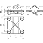 DEHN ITALIA SPA - DEH314300 MORSETTO A CROCE FE/TZN X TD8-10/8-10MM