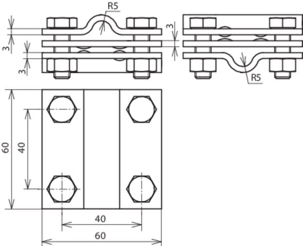 DEHN ITALIA S.P.A. - DEH319201 MORSETTO A CROCE FE/TZN P. TD 8-10/8-10M