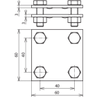 DEHN ITALIA SPA - DEH318233 MORSETTO A CROCE INOX PER PT 30/30MM