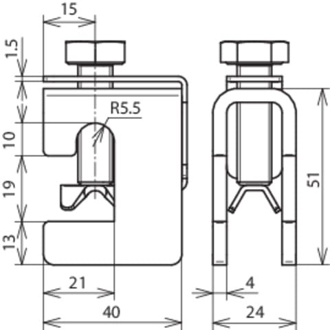 DEHN ITALIA S.P.A. - DEH372019 MORSETTO DI CONNESSIONE IN INOX/TZN