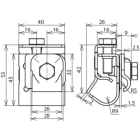 DEHN ITALIA SPA - DEH339167 MORSETTO PER GRONDAIA BIMETALLICO CU-FE/