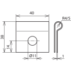 DEHN ITALIA SPA - DEH345010 MORSETTO A COMPRESSIONE CON FORO FE/TZN